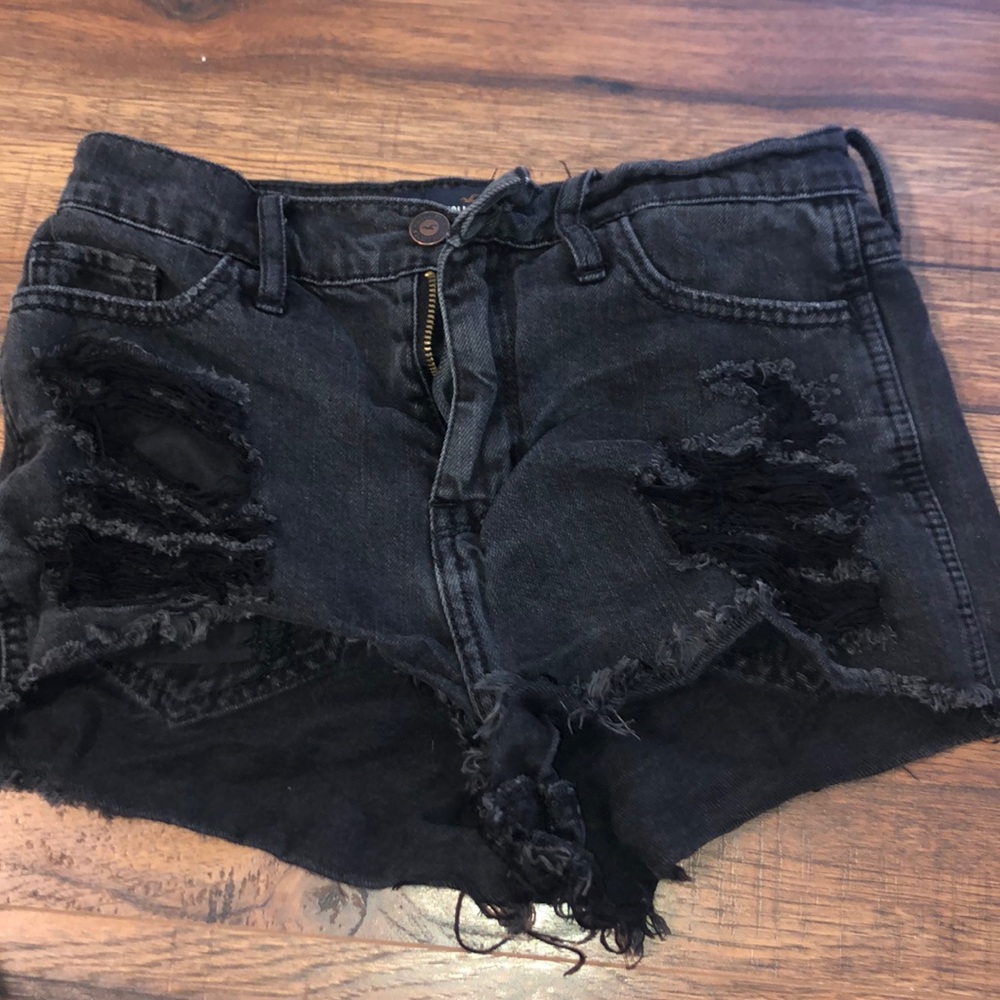 Black high wasted shorts